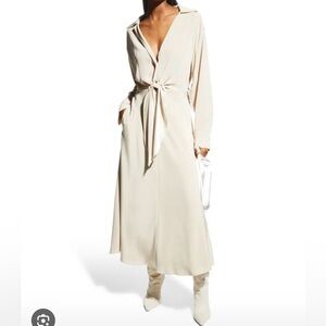 Vince long-sleeve tie front dress